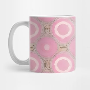 Pink Lines and Circles Pattern Mug